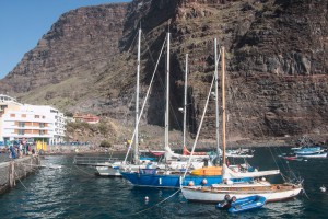 Valle Gran Rey - Vueltas - Segelboote im Hafen