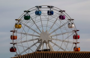 Tibidabo - Riesenrad mit Blick über Barcelona